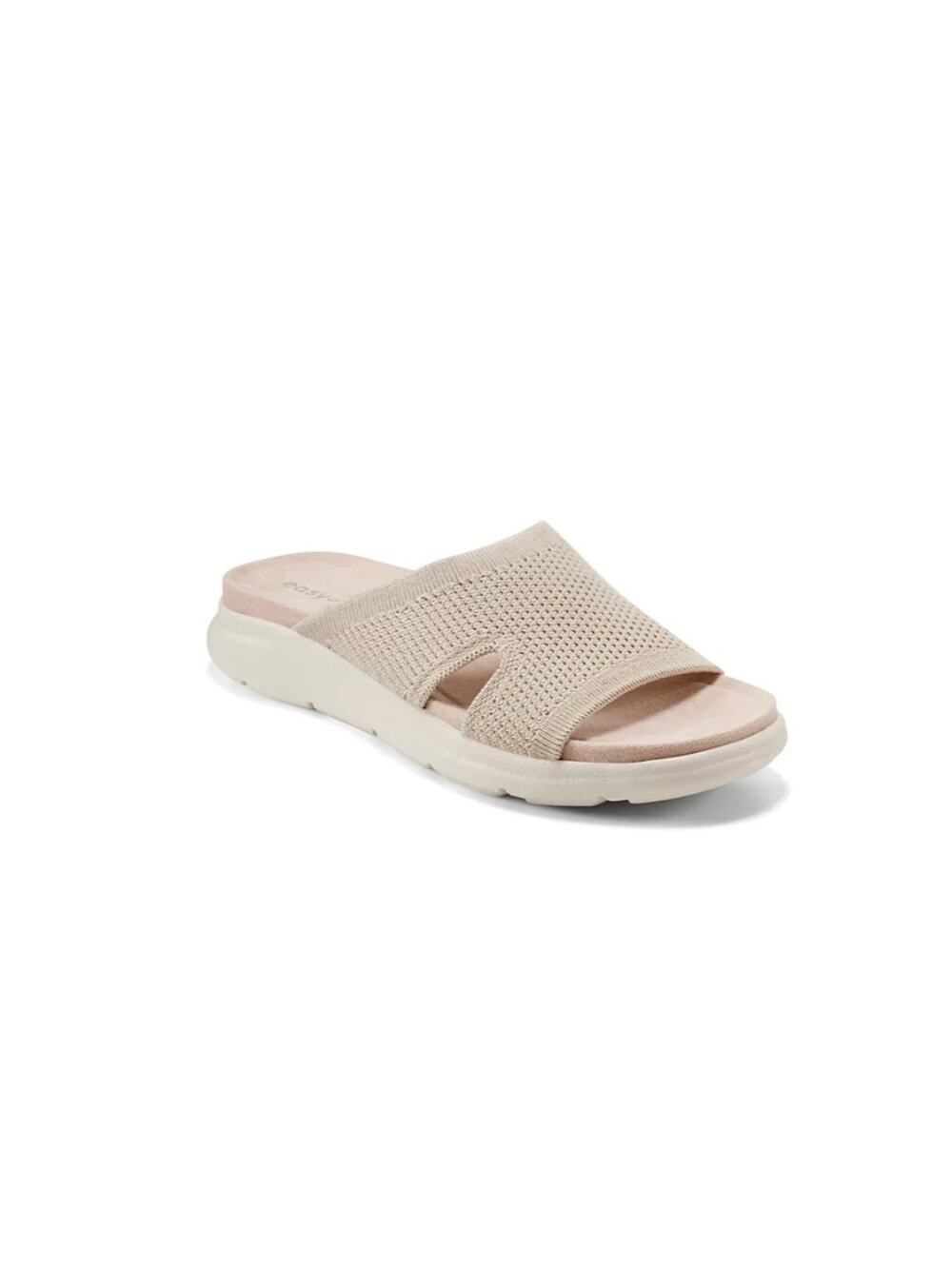 Easy Spirit Women's Amari Sporty Slide Sandals Beige/Gold Size 11